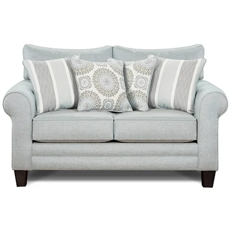 Loveseat with Rolled Arms